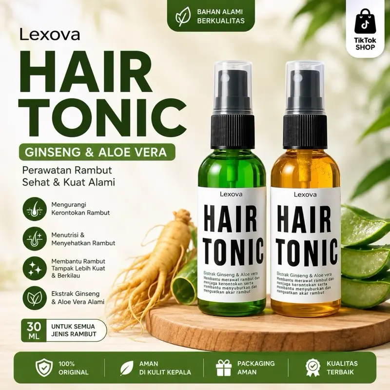 Paket Hemat Lexova Premium Hair Tonic Ekstrak Ginseng Membantu Merawat Rambut Mengurangi Kerontokan Menjaga Kesehatan Kulit Kepala