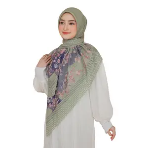 Laimunara Haura Premium Hijab Segi Empat Motif SYR'I 130x130 Voal Sublime Bahan Voal Basic Motif Tajam Tidak Pudar Hijab Voal Syar'i Natural dengan Serat Lembut dan Tidak Transparan
