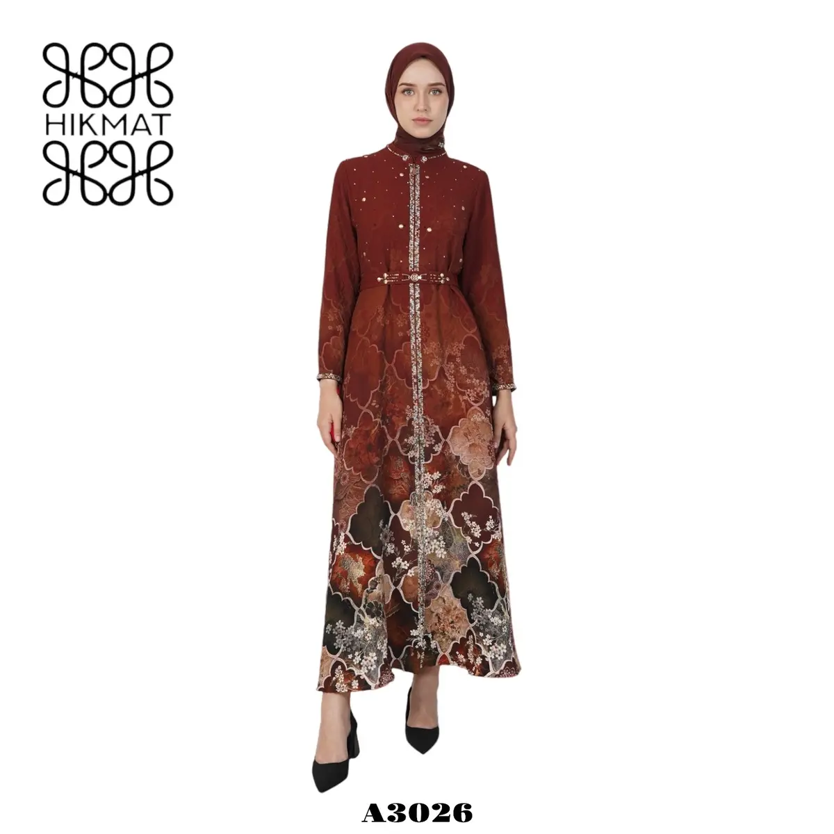 ABAYA HIKMAT FASHION ORIGINAL A3026