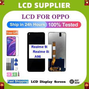 FOR OPPO A96/Realme 8i/Realme 9i/Narzo 50 LCD Phone Digital Touch Screen Display Frame Assembly for Cellphone Accessory Replacement.