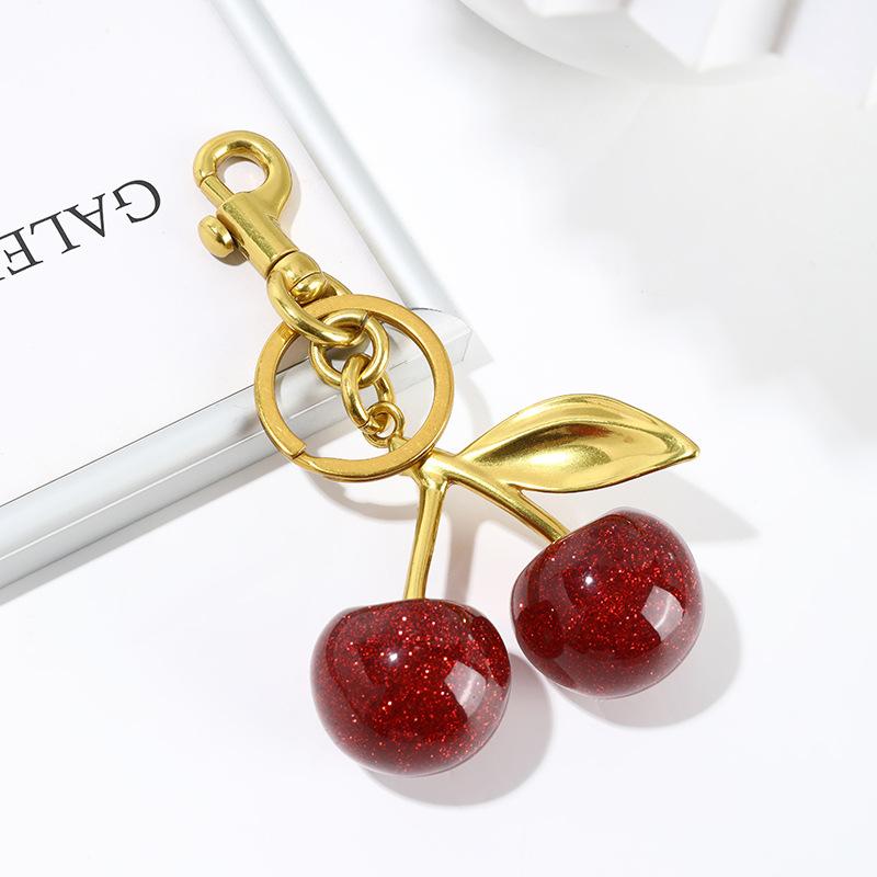 Product Introduction of gantungan kunci tas Cherry Bag Charm cherry keychain gantungan kunci gantungan tas cherry  bag Resin 4