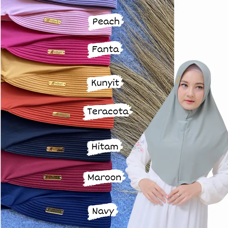 (50 RB DAPAT 4 PCS ) BERGO HAMIDAH SIZE M BERLEBEL BY JALBA Q HIJAB 1