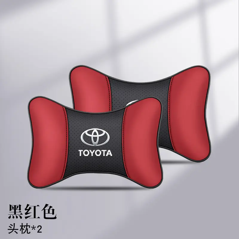 Breathable Leather Headrest Neck Pillow Car Head Neck Pillow For Toyota Aygo Avensis T25 Corolla Yaris Rav4 Prius Camry Estima Tacoma Auto Accessories