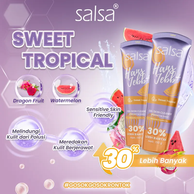 [NEW! Upgrade] SALSA Hans Jebb+ Peeling Gel - Isi Lebih Banyak 30%  - Gel Skin Cleanser Eksfoliasi Perontok Daki dan Ketiak Hitam 7