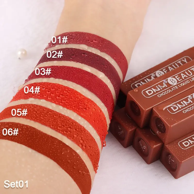 DNM Beauty Lipstik Coklat Matte Long Lasting 12 Jam Waterproof Make Up Kecantikan Bibir LM125 2