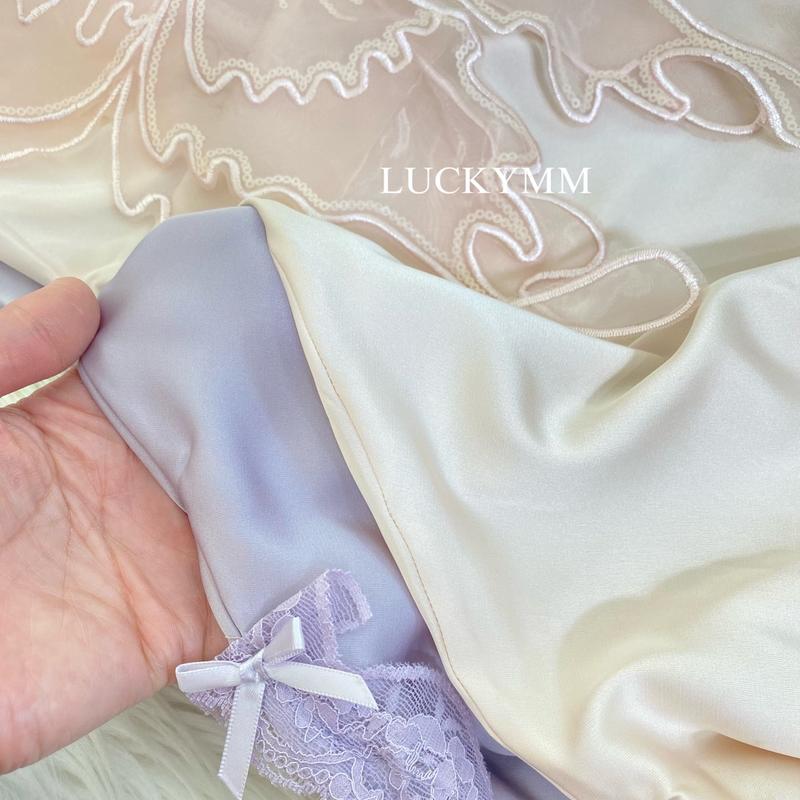 Product Introduction of Luckymm Sleepwear Dress Satin Kupu-kupu Baju Tidur Gaun Malam Wanita 458 7