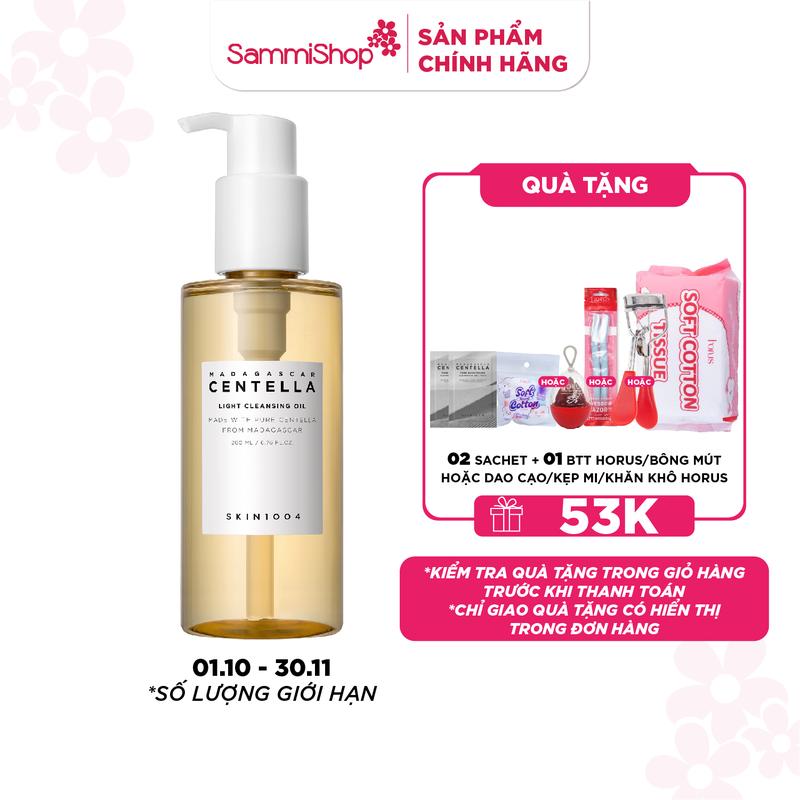 Skin1004 Tẩy trang Madagascar Centella Light Cleansing Oil 200ml