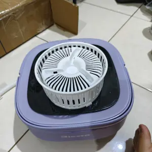 Riesta Mesin Cuci Mini Portable 2 Tabung 8L – Lipat & Otomatis | Cuci Pakaian Dalam, Kaos Kaki & Baju Bayi | Pengering + Sinar UV | Praktis untuk Kos & Apartemen