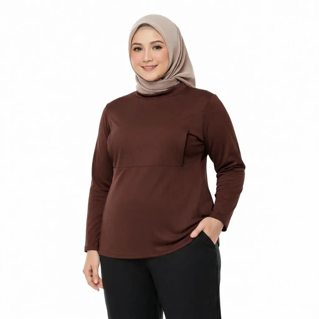 [Hastari] Manset Busui Premium Quality Friendly Terlaris Mangset  Baju Ibu Wanita Menyusui Lengan Panjang Size L & XXL Pakaian Nursing dengan Akses Lubang Samping Dada