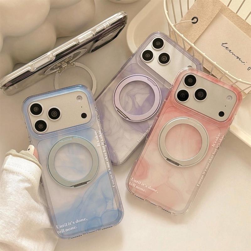 Ins Bán Trong Suốt Đơn Giản Half Dye Pivot Xoay Khung Chống Sốc Bảo Vệ Trường Hợp Điện Thoại Cho IPhone 17/16/15/14/13/12/11/7/8/Pro/Pro Max/X/XR/XS/XS Max,7/8/14/15/16 Plus,17 Air, Đàn Ông Và Phụ Nữ Chung