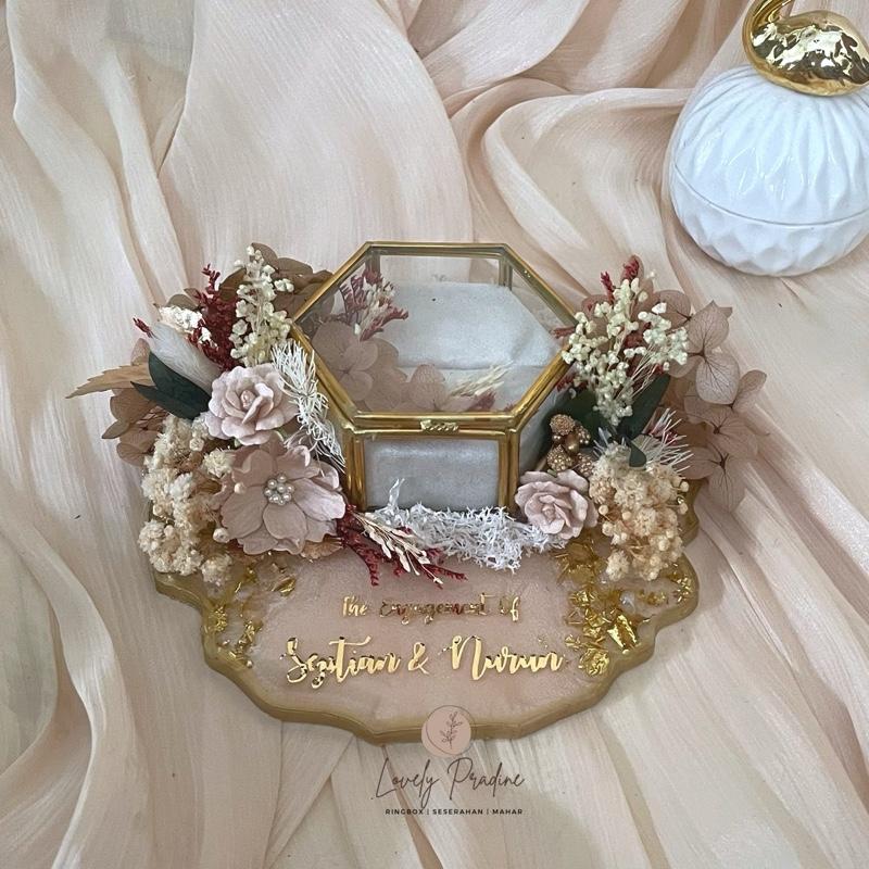 Ringbox Terarium Resin Kotak Cincin Lamaran Tunangan Pernikahan Premium 9