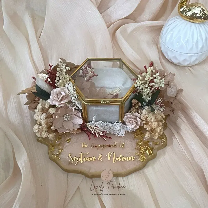 Ringbox Terarium Resin Kotak Cincin Lamaran Tunangan Pernikahan Premium 8