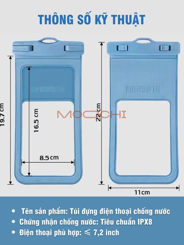 Túi đựng điện thoại chống nước cao cấp tiêu chuẩn IPX8 phù hợp với điện thoại tới 7,2inch tiện lợi khi đi chơi, du lịch 1