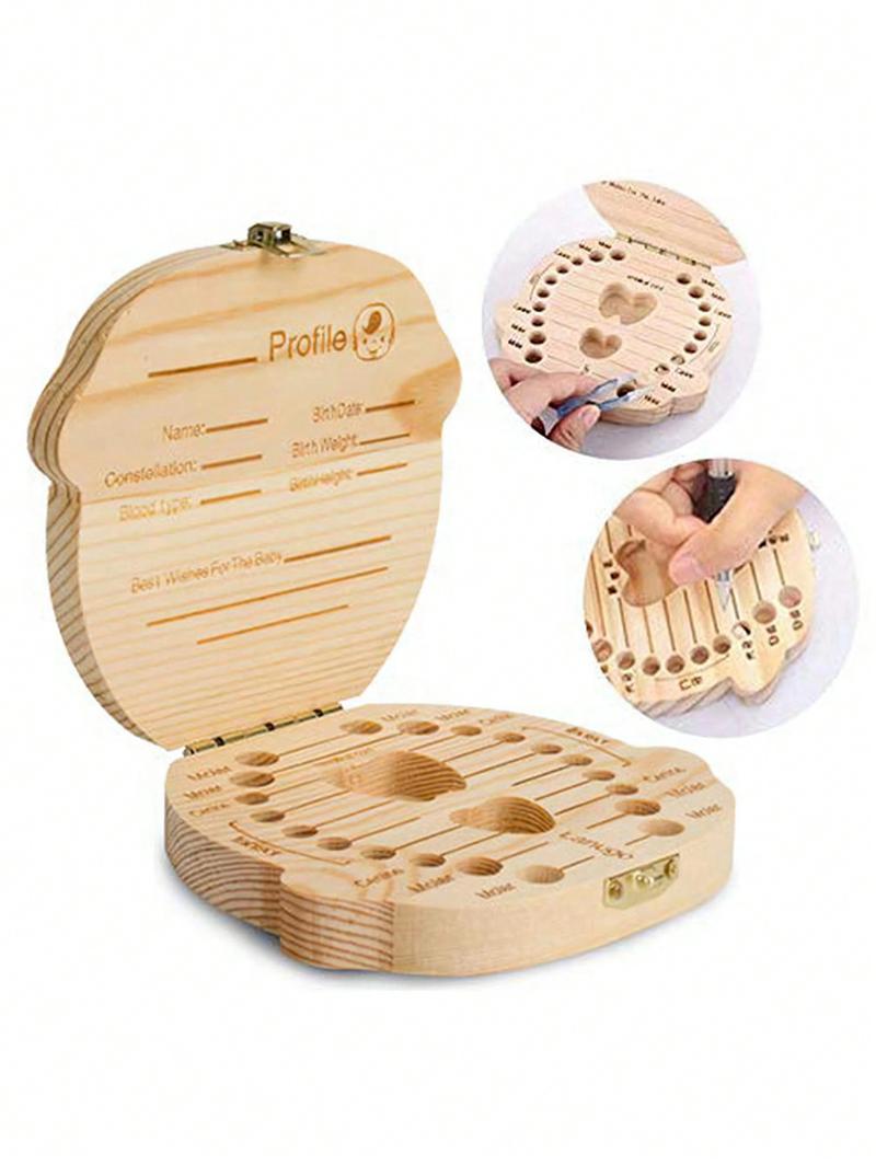 Product Introduction of Wooden children's baby teeth box, children's replacement teeth storage box, baby teeth replacement souvenir box, collection of teeth storage souvenirs 4