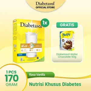 BUY 1 Diabetasol Vanilla 170g free Diabetasol Nulife Wafer 50g
