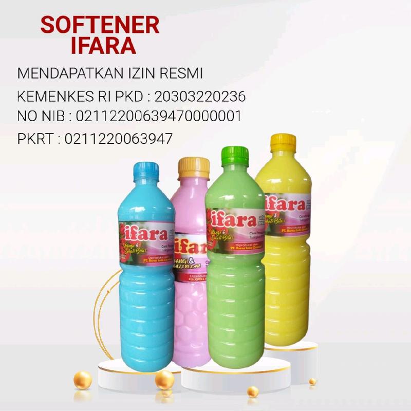 Softener Ifara Pelembut dan Pewangi Pakaian Original 1 Liter - Clean, Anak, Bunga, Merah 5