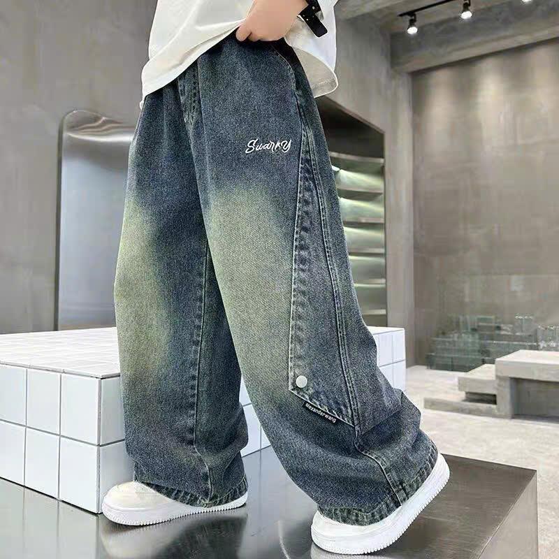  Quần Jean Bé Trai Đẹp - Quần Jean Trẻ Em - Chất Liệu Mềm Fom Xuông Size Chuẩn - Quần Đi Học Bé Trai 