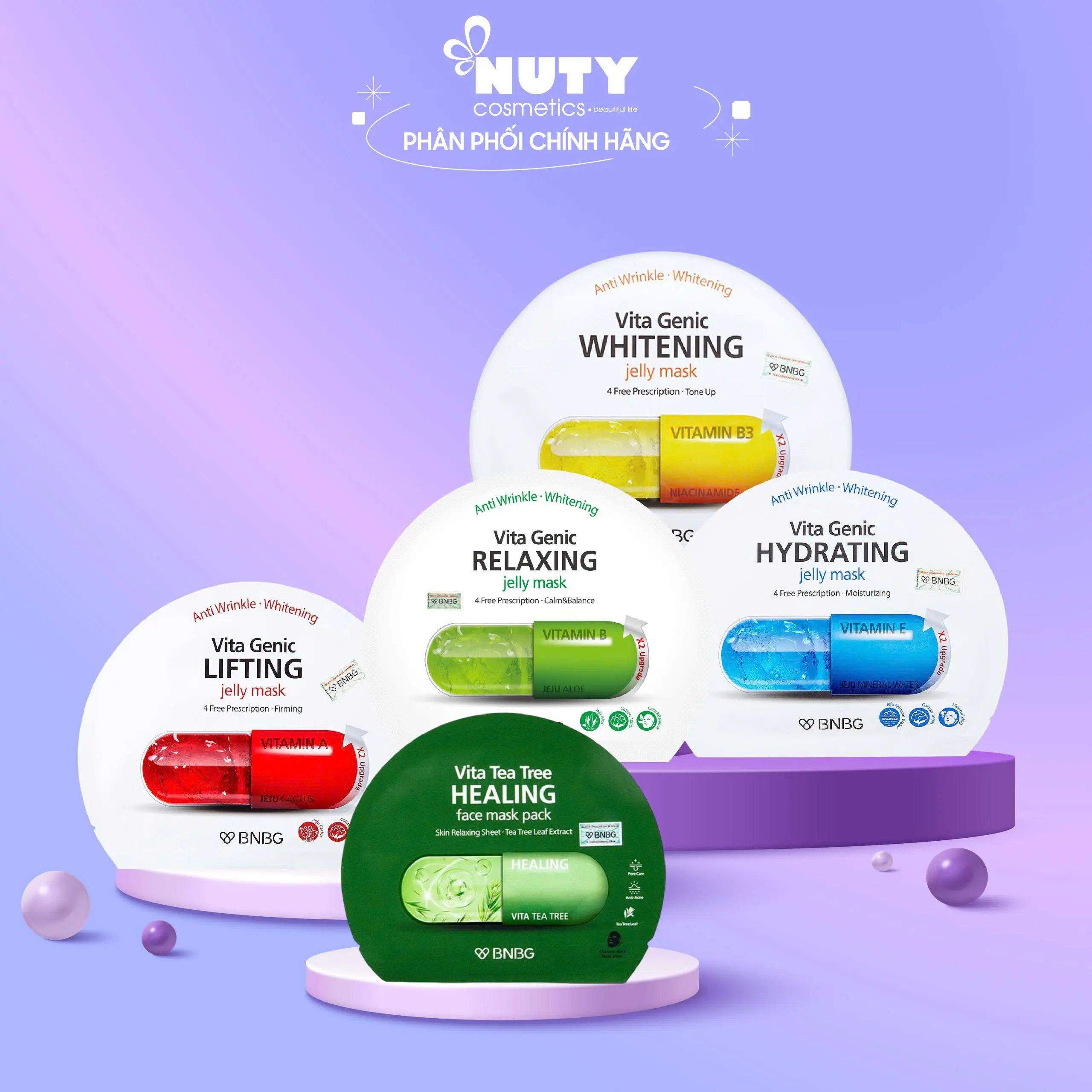 Mặt Nạ Giấy BNBG Vita Genic Jelly Mask 30ml (1 cái) Skincare Làm Đẹp Da