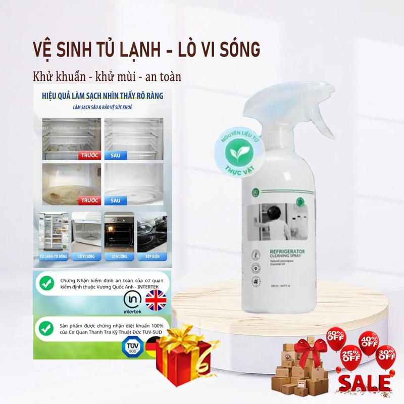 Chai xịt vệ sinh tủ lạnh lò vi sóng SU X5 Cleaner - Làm Sạch khử mùi khử khuẩn hiệu quả - dung tích 500ml