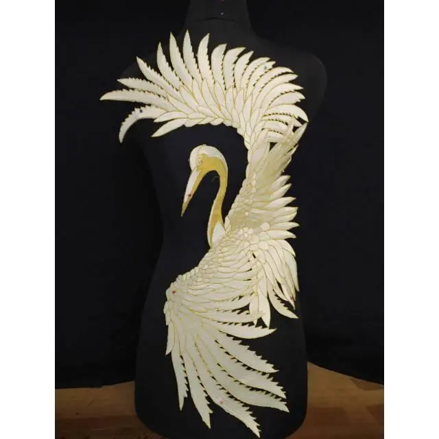 Renda bordir burung flamingo 2