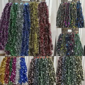 12 PCS Slinger natal hiasan dekorasi / slinger tinsel pohon natal merry Christmas