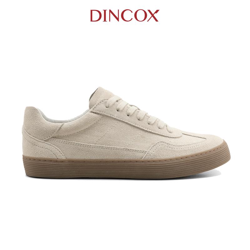 Giày Sneaker Vải Canvas Nam Nữ DC35 Beige Dincox Shoes Đế Bằng