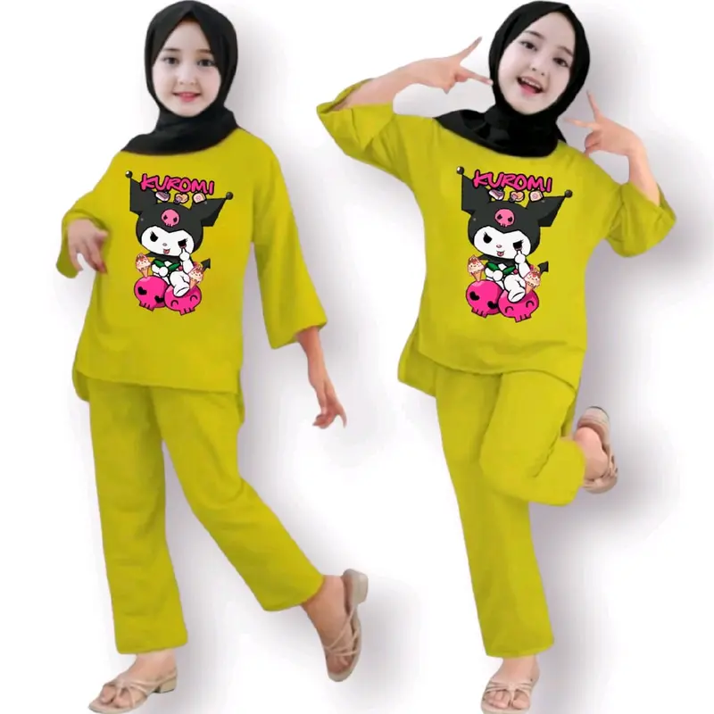 SETELAN ANAK VIRAL USIA 2-12thn KUROMI PINK 5