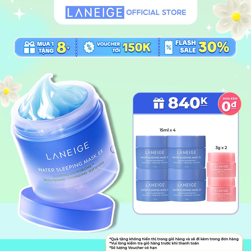 Mặt nạ ngủ dưỡng ẩm tăng cường khả năng tự vệ của da làm đẹp da LANEIGE Water Sleeping Mask EX 70ml Skincare Cosmetics Women