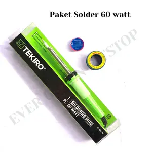 TEKIRO Paket Solder 60 Watt Timah Solder dan Pasta Solder