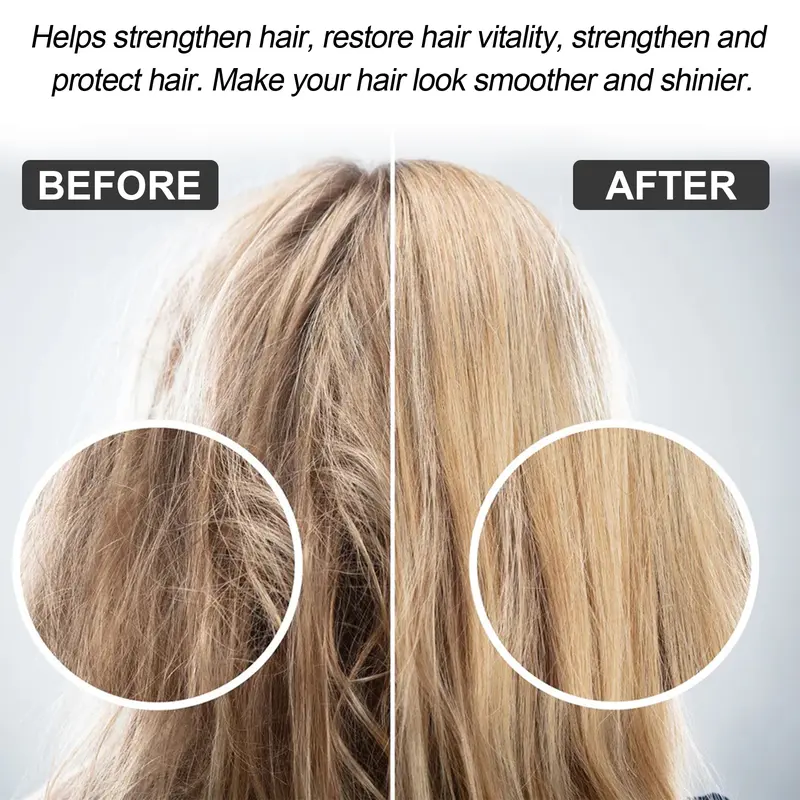 Semprotan Pelurus Rambut Pengoreksi Protein, Menghindari Peregangan, Tahan Lama untuk Penataan, Menghaluskan Rambut Kering dan Memperbaiki Rambut Bercabang yang Rusak 6