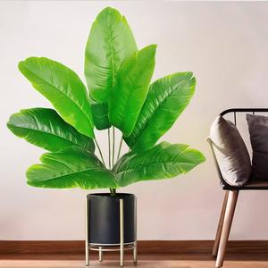 Palma tropical artificial de 66–142 cm (46.85 pulgadas), con hojas realistas al tacto; incluye palma, árbol de banana y strelitzia; apta para el hogar y jardín.