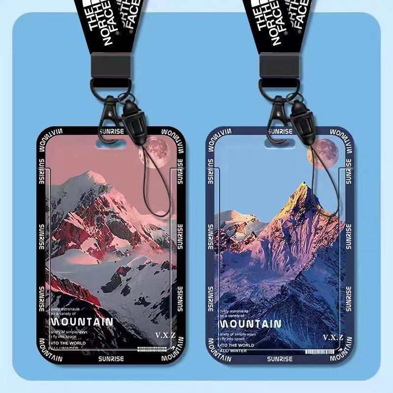 Ngăn Đựng Thẻ, Thiết Kế Núi Tuyết, Có Thể Kiểm Soát Truy Cập, Nắp Đậy Thẻ Ăn Uống, Thích Hợp Cho Sinh Viên Khuôn Viên Trường Và Trường Học, Bao Gồm Khóa Dây Chuyền Huy Hiệu, Phong Cách Ins, Có Dây Đeo Cổ, Thích Hợp Cho Làm Việc Và Chứng Chỉ Cặp Đôi