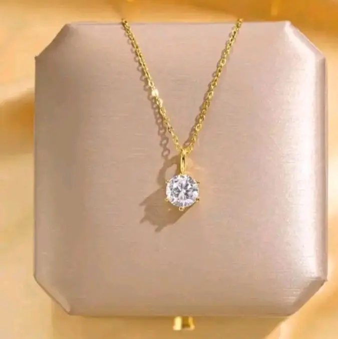 Kalung Nuri Titanium Motif Permata Satu Terbaru Anti Luntur Perhiasan Elegan