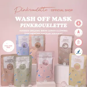 [ SPECIAL PRICE ] Masker Wajah Organik Dengan Kandungan Serum by PinkRoulette Mencerahkan | Mengatasi Jerawat & Bekas Jerawat | Hydrating | Beruntusan