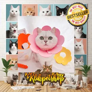 Pet cone collar Bunga Lucu Anti Jilat Kucing Anjng