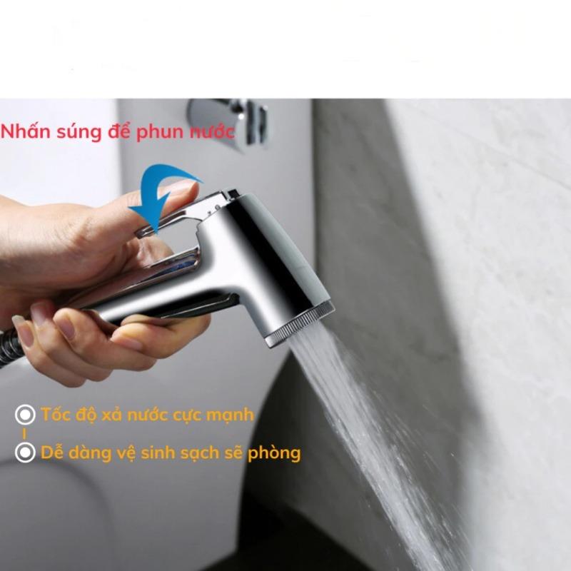 Bộ Vòi Xịt Vệ Bền Bỉ, Vòi Xịt Bồn Cầu Kèm Dây, Cài Xịt vòi  xịt  vệ  sinh 8