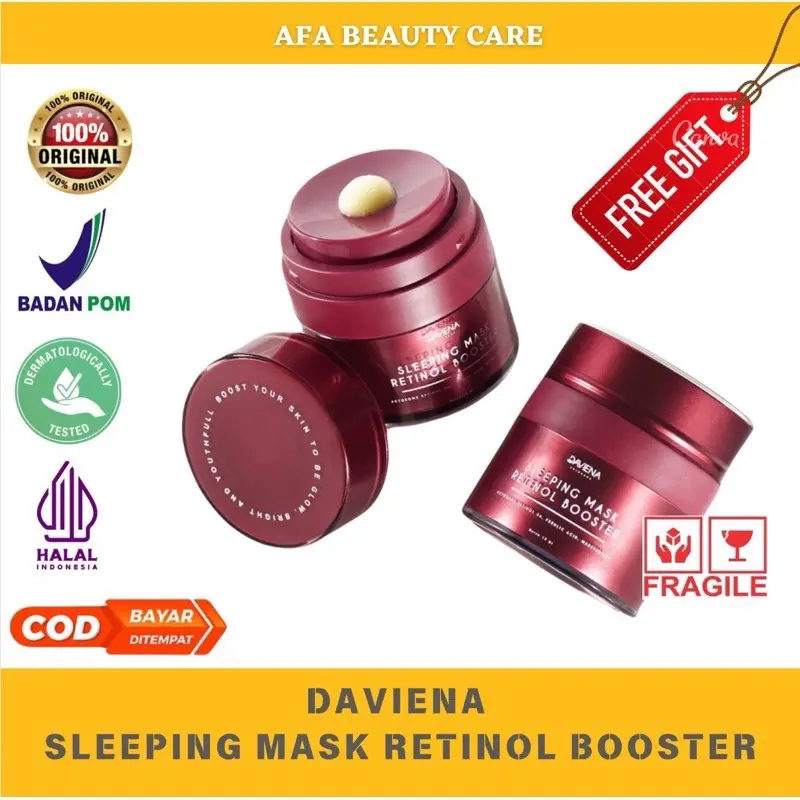 SLEEPING MASK RETINOL BOOSTER Mencerahkan dan Mengencangkan