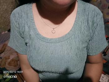 Product Review of Miss you High Quality T Shirt Square Neck Bark Crepe Tela Tee Frenchy from ꧁**꧂ 2