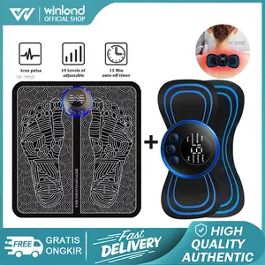 Winland Elektrik Pijat EMS Mini Massager EMS FOOT MASSAGE  Alat Mikro Panas Sensu Therapy Pads Elektrik Pijat Pegal Nyeri ada garansi Terapi Punggung alat  pijat