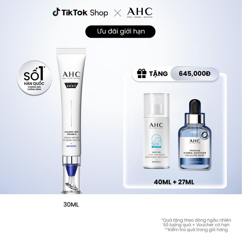 Kem mắt cho mặt cấp ẩm căng bóng mờ nếp nhăn PROSHOT HYALURO-DEEP VOLUME 5 AHC 4 30ML [1]
