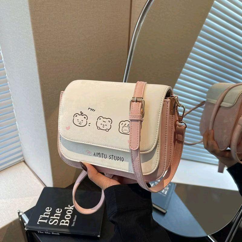 Tặng Túi Mù Túi Xách Nữ Cunbag Dáng Bầu Nhung Hoạ Tiết Mèo Xinh - Không kèm móc khoá CUN777