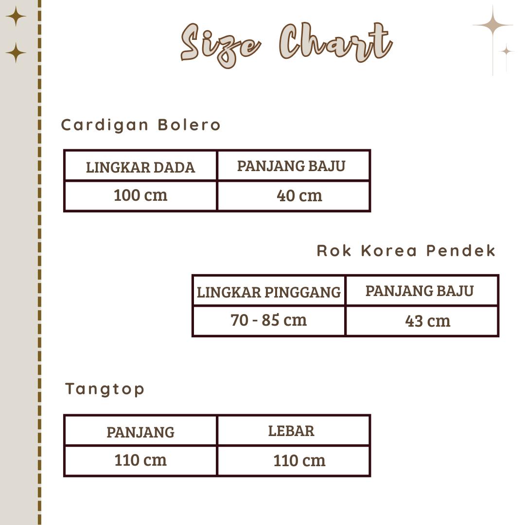 One Set Korea Style Wanita Kekinian ( Cardigan + Tanktop + Rok Pendek ) Setelan Outfit Remaja AMO82