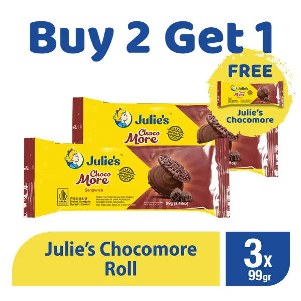Buy 2 Get 1 - Julies Chocomore Roll 99 Gr