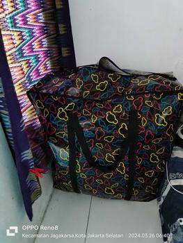 Product Review of Tas pindahan kapasitas besar Ukuran 70 x 70 grosir tas penyimpanan selimut resleting portabel dilapisi tas bagasi kemasan non-woven anti air untuk Cewek Cowok Travel from _**🤸 0