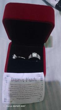 Product Review of OS1-D02 Cincin couple luxury |Cincin wanita elegan high quality Grade VVS1 grade 5A original store cantik elegan lapis anti karat anti luntur anti berubah warna garansi 1 tahun D02 COD cincin platinum from d**a s**g 0