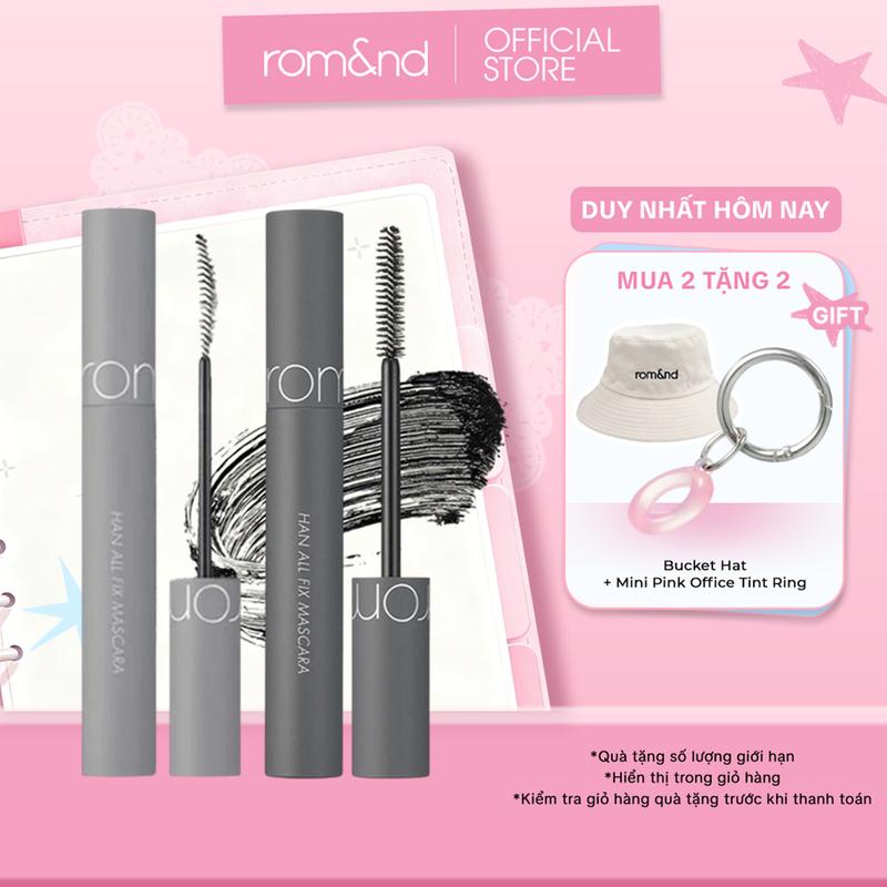Mascara Chuốt Mi Hàn Quốc Romand Han All Fix Mascara - Han All Line 7g Cosmetic Trang Điểm
