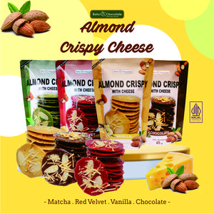Batu Chocolate - Almond Crispy Cheese “ Cokelat , Matcha , Vanilla , Red Velvet “ - Oleh oleh Batu Malang