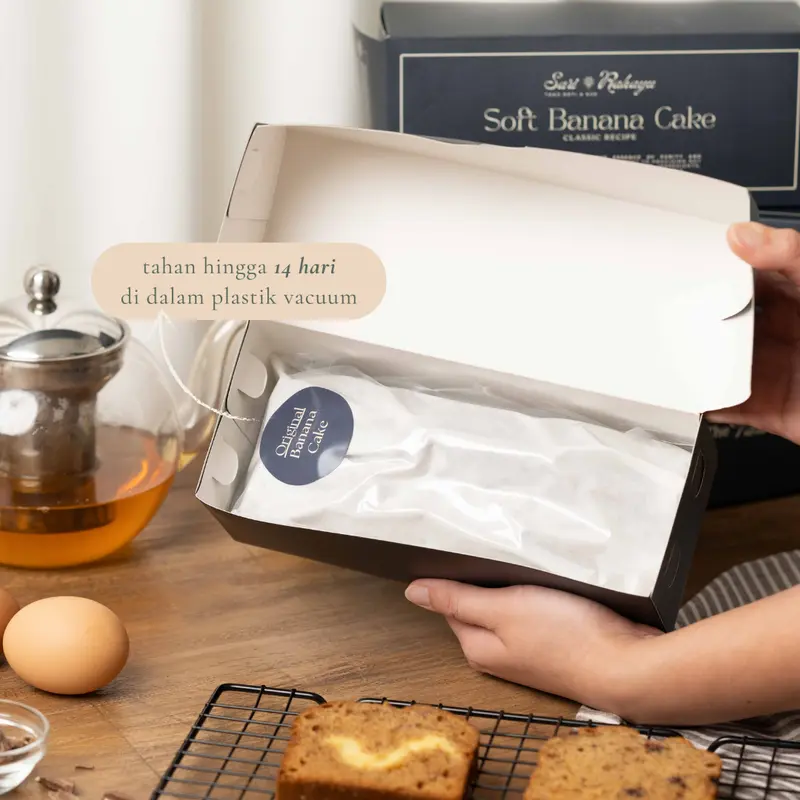 Banana Cake Original - Bolu Pisang Premium Rasa Original | Size: 20x8x6.5cm (600gr) 3