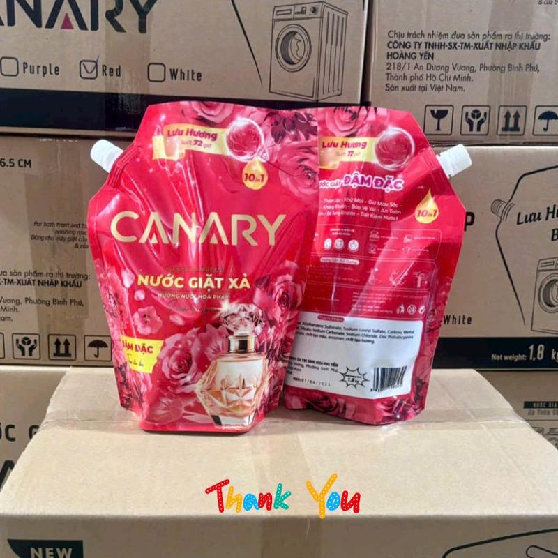  Nước Giặt Xả Canary 1.8kg Hương Nước Hoa Cao Cấp Lưu Hương Dài Lâu 