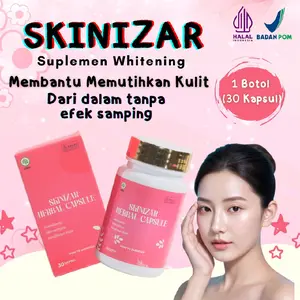 Skinizar Herbal Capsule Suplemen Pemutih Badan isi 30 Kapsul untuk Kesehatan Kulit dengan Herbal Tanpa Efek Samping